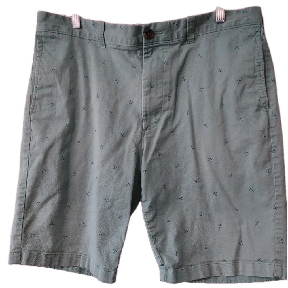 J.Crew Shorts Men's Size 36 Denim Inseam 10 Chino 4 Pocket Stretch Anchors Green
